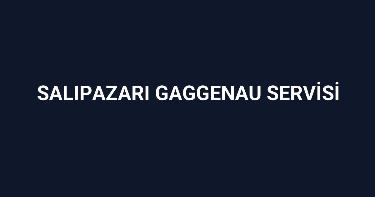 Salıpazarı Gaggenau Servisi